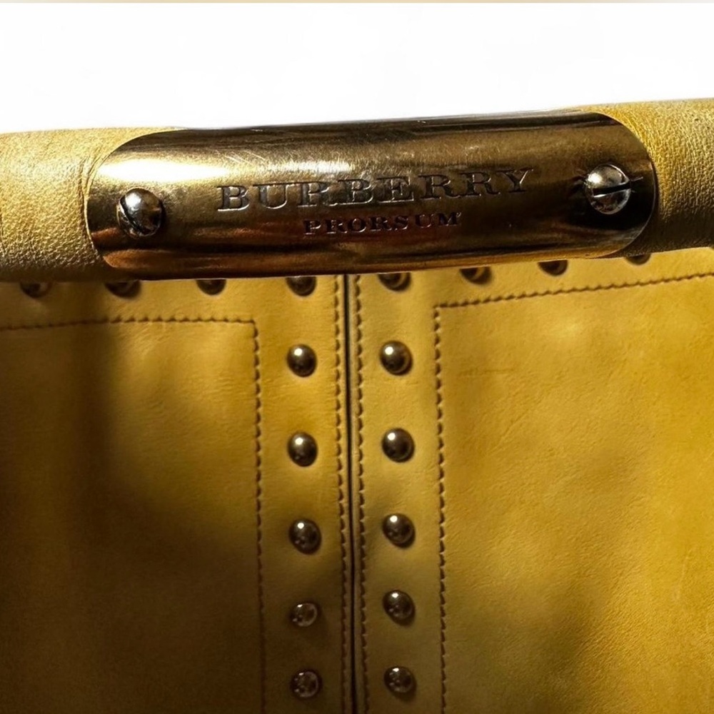 Burberry Yellow Gold Studded Hobo Bag - Picture 6 of 6